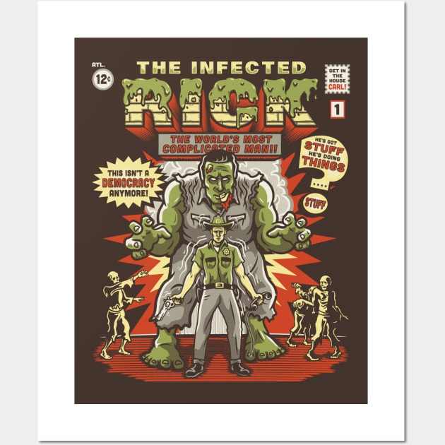 The Infected Rick Wall Art by Punksthetic